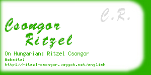 csongor ritzel business card